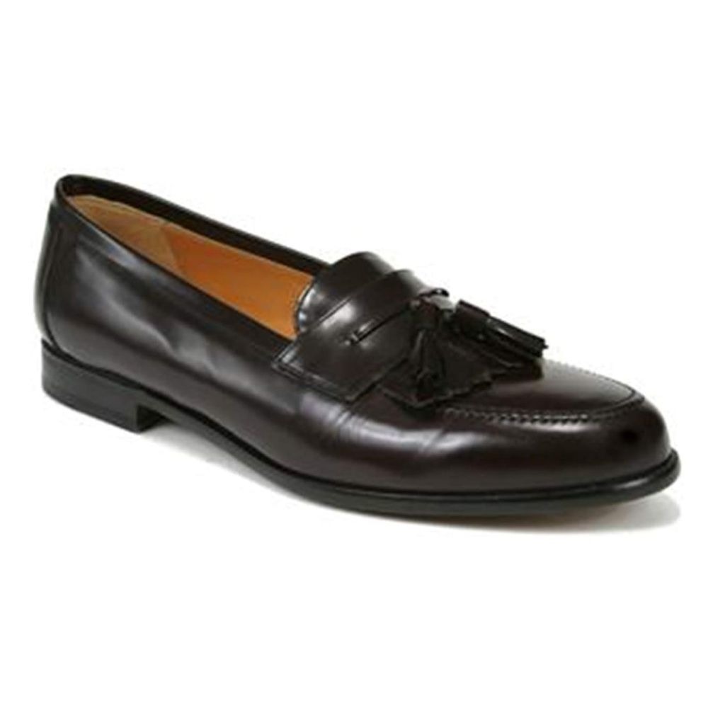 MEZLAN Men's Santander Burgundy‎ Cordovan Loafer Tassel Leather Slip On Sz 10.5